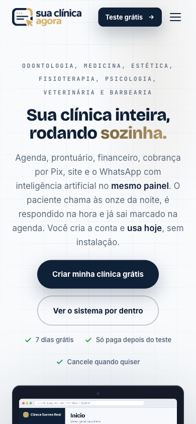 Sua Clínica Agora mobile